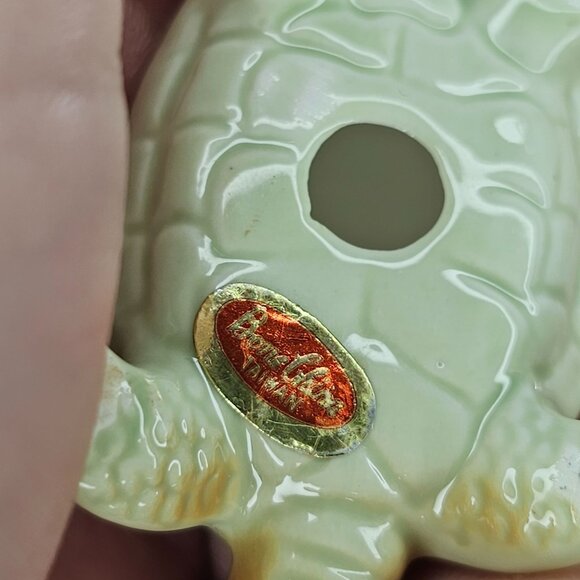 Vintage Bone China Taiwan Sea Turtle Miniature Figurine Mom Baby - Picture 7 of 10